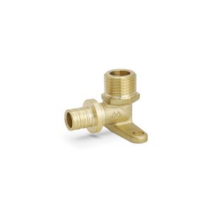 Угольник настенный Varmega Slide-fit с наружной резьбой и настенным креплением